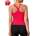 thumbnail image 1 of ANFERRY Womens Workout Tank Tops Ribbed Built in Bra Athletic Shirts Scoop Neck Racerback Yoga Camisoles, 1 of 7
