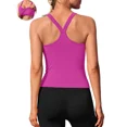 thumbnail image 1 of ANFERRY Womens Workout Tank Tops Ribbed Built in Bra Athletic Shirts Scoop Neck Racerback Yoga Camisoles, 1 of 7