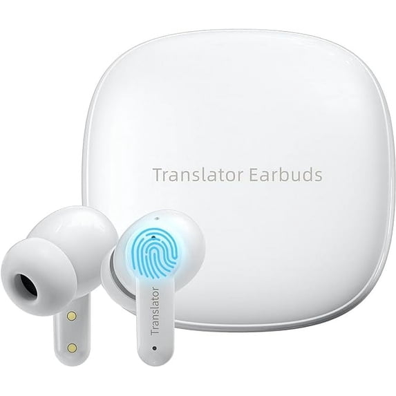 ANFIER Language Translator Earbuds Online Support 144 Languages & Accents Translation Music and Calling 3-in-1 Wireless Translator Device with APP Fit iOS & Android