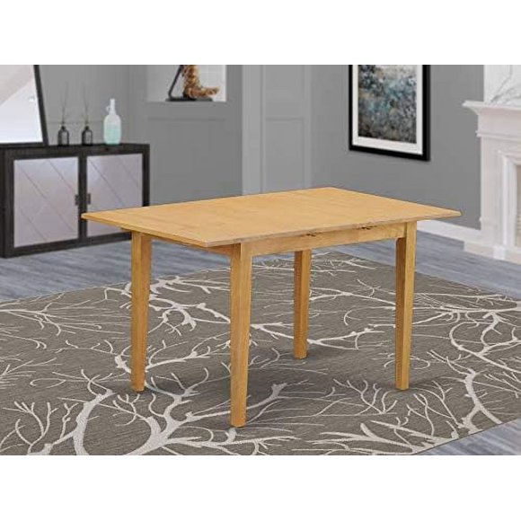 ANFT-OAK-T Norfolk Kitchen Table - a Rectangle Dining Table Top with Butterfly Leaf, 32x54 Inch, OAK