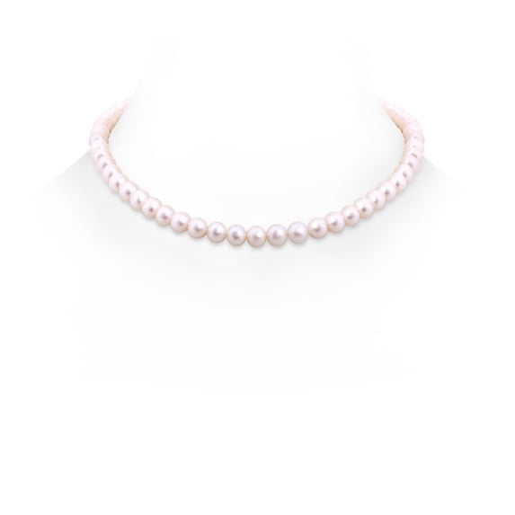 ANGARA 16" Freshwater Cultured Pearl Choker Strand in 14K Yellow Gold for Women | June Birthstone, Birthday, Anniversary, Jewelry Gift for Women | Pearl Necklace