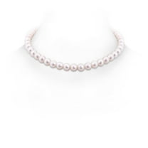 ANGARA 16" Freshwater Cultured Pearl Single Strand Choker Necklace in 14K White Gold for Women | June Birthstone, Birthday, Anniversary, Jewelry Gift for Women | Pearl Necklace