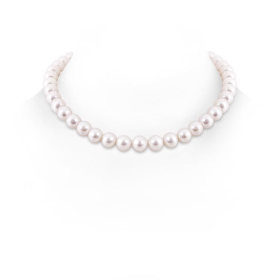 ANGARA 16" Single Strand Freshwater Cultured Pearl Choker in 14K Yellow Gold for Women | June Birthstone, Birthday, Anniversary, Jewelry Gift for Women | Pearl Necklace
