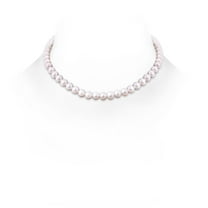 ANGARA 7-8mm, 16" Single Strand Freshwater Cultured Pearl Necklace in 925 Sterling Silver for Women | June Birthstone, Birthday, Anniversary, Jewelry Gift for Women | Pearl Necklace