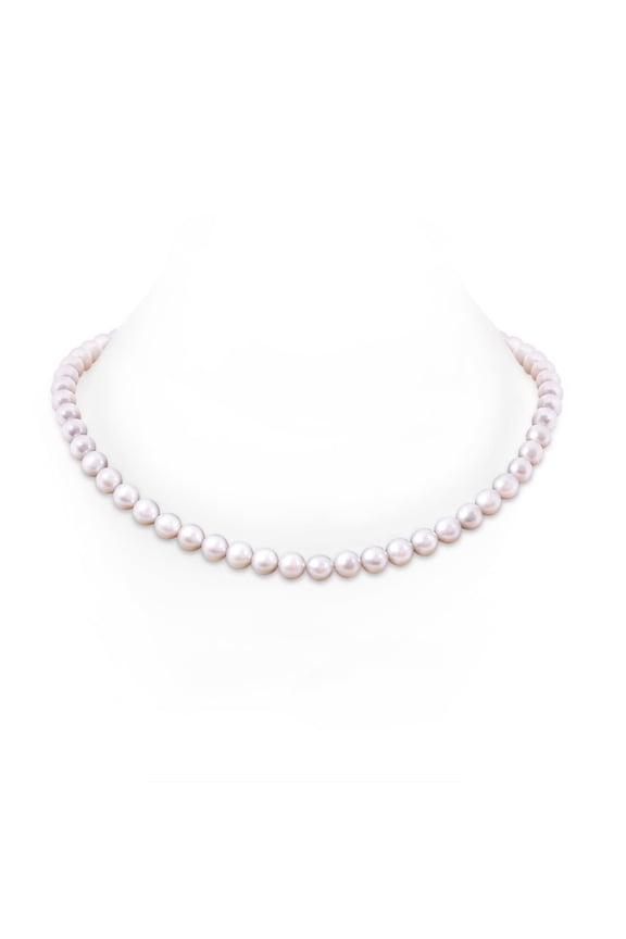 8-9mm, 22" Freshwater Cultured Pearl Single Strand Necklace in 14K White Gold for Women | June Birthstone, Birthday, Anniversary, Jewelry Gift for Women | Pearl Necklace