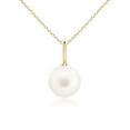 thumbnail image 1 of ANGARA Classic Freshwater Cultured Pearl Solitaire Pendant in 14K Yellow Gold for Women | June Birthstone, Birthday, Anniversary, Jewelry Gift for Women | Pearl Necklace, 1 of 8