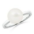 thumbnail image 1 of ANGARA Classic Freshwater Cultured Pearl Solitaire Ring in 14K White Gold for Women | June Birthstone, Birthday, Anniversary, Jewelry Gift for Women | Pearl Ring, 1 of 11