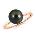 thumbnail image 1 of ANGARA Classic Tahitian Cultured Pearl Solitaire Ring in 14K Rose Gold for Women | June Birthstone, Birthday, Anniversary, Jewelry Gift for Women | Pearl Ring, 1 of 7