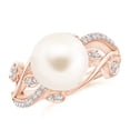 thumbnail image 1 of ANGARA Freshwater Cultured Pearl Olive Leaf Vine Ring in 14K Rose Gold for Women | June Birthstone, Birthday, Anniversary, Jewelry Gift for Women | Pearl Ring, 1 of 8
