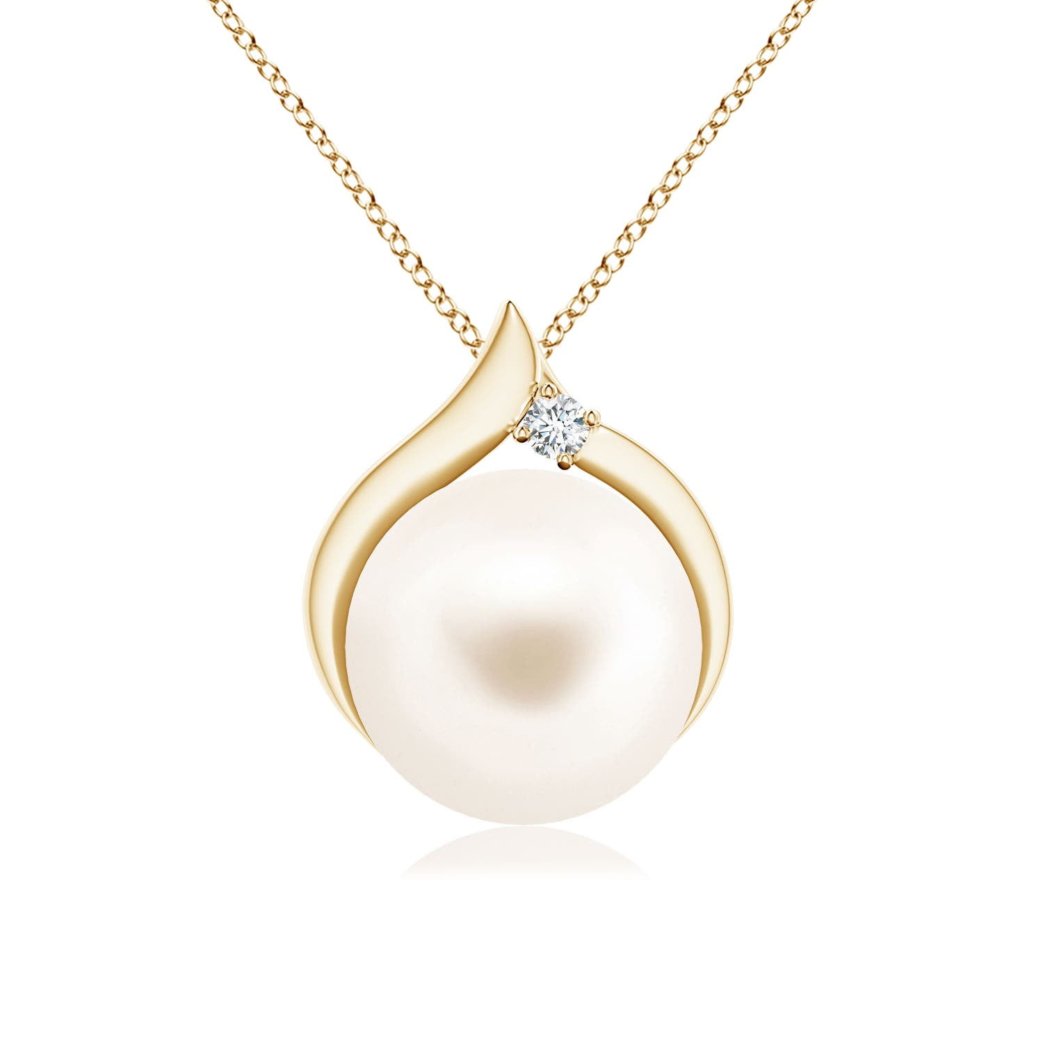ANGARA Freshwater Cultured Pearl Solitaire Pendant Necklace with ...