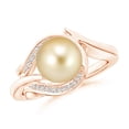thumbnail image 1 of ANGARA Golden South Sea Cultured Pearl and Diamond Loop Ring in 14K Rose Gold for Women | June Birthstone, Birthday, Anniversary, Jewelry Gift for Women | Pearl Ring, 1 of 8