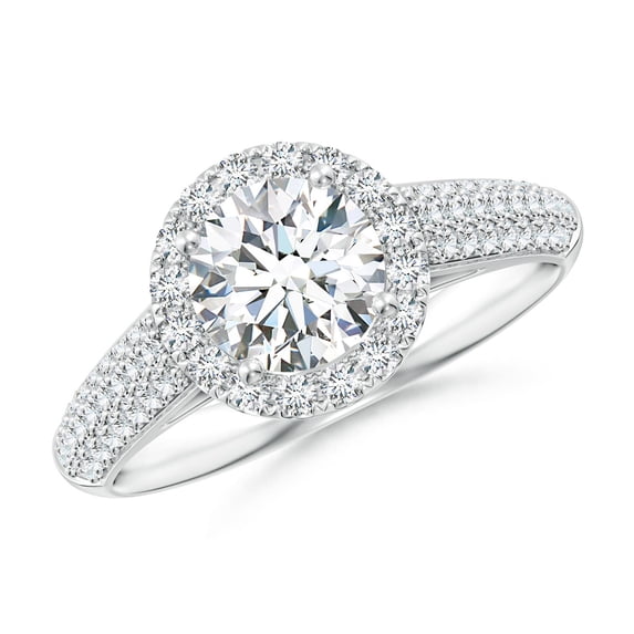 ANGARA IGI Certified Lab Grown 1.03 Ct Diamond Engagement Ring for Women in 14K White Gold (Size-6.5mm| Color-F-G| Clarity-VS) | April Birthstone, Anniversary, Jewelry Gift for Women | Diamond Ring