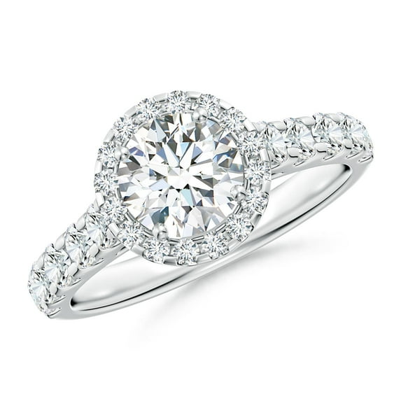 ANGARA IGI Certified Lab Grown 1.03 Ct Diamond Engagement Ring for Women in 14K White Gold (Size-6.5mm| Color-F-G| Clarity-VS) | April Birthstone, Anniversary, Jewelry Gift for Women | Diamond Ring