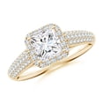 thumbnail image 1 of ANGARA IGI Certified Lab Grown 1.05 Ct Princess Diamond Engagement Ring in 14K Yellow Gold for Women (Size-5.5mm| Color-F-G| Clarity-VS) | Anniversary, Jewelry Gift for Women | Lab Grown Diamond Ring, 1 of 4