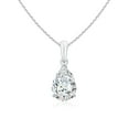 thumbnail image 1 of ANGARA IGI Certified Lab Grown 1.5 Ct Diamond Pendant for Women in 14K White Gold (Size-10x6.5mm| Color-F-G| Clarity-VS) | April Birthstone, Anniversary, Jewelry Gift for Women | Diamond Necklace, 1 of 8