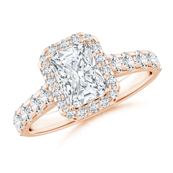 ANGARA IGI Certified Lab Grown 1 Ct Diamond Engagement Ring for Women in 14K Rose Gold (Size-7x5mm| Color-F-G| Clarity-VS) | April Birthstone, Anniversary, Jewelry Gift for Women | Diamond Ring