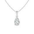 thumbnail image 1 of ANGARA IGI Certified Lab Grown 1 Ct Diamond Pendant in 925 Silver for Women (Size-9x5.5mm| Color-F-G| Clarity-VS) | April Birthstone, Anniversary, Jewelry Gift for Women | Lab-Grown Diamond Necklace, 1 of 7