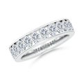 thumbnail image 1 of ANGARA IGI Certified Lab Grown 1.2 Ct Diamond Half Eternity Wedding Ring in 925 Silver for Women (Size-4x3mm| Color-F-G| Clarity-VS) | Anniversary, Jewelry Gift for Women | Lab-Grown Diamond Ring, 1 of 4