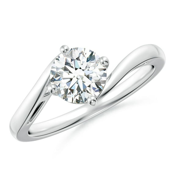 ANGARA IGI Certified Lab Grown 1 Ct Diamond Ring for Women in 14K White Gold (Size-6.4mm| Color-F-G| Clarity-VS) | April Birthstone, Anniversary, Jewelry Gift for Women | Lab-Grown Diamond Ring