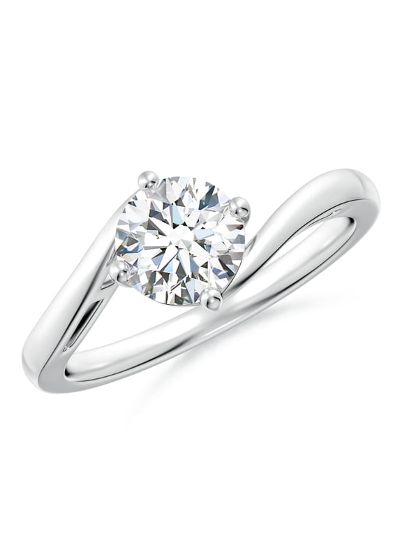 IGI Certified Lab Grown 1 Ct Diamond Ring for Women in 14K White Gold (Size-6.4mm| Color-F-G| Clarity-VS) | April Birthstone, Anniversary, Jewelry Gift for Women | Lab-Grown Diamond Ring