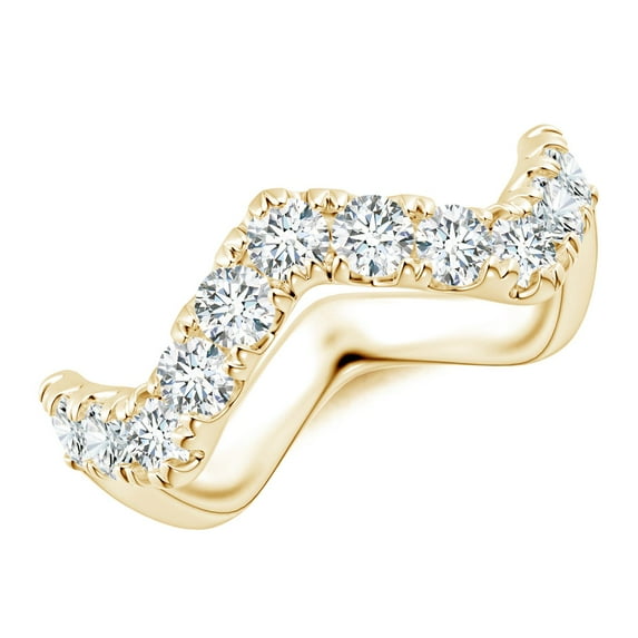 ANGARA IGI Certified Lab Grown 1.24 Ct Classic Diamond Ring for Women in 14K Yellow Gold (Size-2.9mm|Color-F-G|Clarity-VS) | April Birthstone, Anniversary, Jewelry Gift for Women | Diamond Ring
