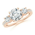 thumbnail image 1 of ANGARA IGI Certified Lab Grown 2 Ct Diamond Engagement Ring for Women in 14K Rose Gold (Size-8mm|Color-F-G|Clarity-VS) | April Birthstone, Anniversary, Jewelry Gift for Women | Diamond Ring, 1 of 8