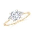 thumbnail image 1 of ANGARA IGI Certified Lab Grown 1.2 Ct Diamond Engagement Ring for Women in 14K Yellow Gold (Size-6mm| Color-F-G| Clarity-VS) | April Birthstone, Anniversary, Jewelry Gift for Women | Diamond Ring, 1 of 8