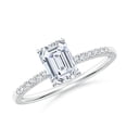 thumbnail image 1 of ANGARA IGI Certified Lab Grown 1.17 Ct Diamond Engagement Ring for Women in 14K White Gold (Size-7x5mm| Color-F-G| Clarity-VS) | April Birthstone, Anniversary, Jewelry Gift for Women | Diamond Ring, 1 of 8