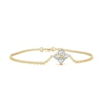 thumbnail image 1 of ANGARA Lab Grown Floral Diamond Cluster Chain Bracelet for Women in 14K Yellow Gold (Size-5.1mm| Color-F-G| Clarity-VS) | Anniversary, Jewelry Gift for Women | Lab-Grown Diamond Bracelet, 1 of 7