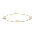 thumbnail image 1 of ANGARA IGI Certified Lab Grown 3 Ct Diamond Station Adjustable Ankle Bracelet for Women in 14K Yellow Gold (Size-6.4mm| Color-F-G| Clarity-VS) | Anniversary, Jewelry Gift for Women | Diamond Bracelet, 1 of 6