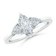 thumbnail image 1 of ANGARA IGI Certified Lab Grown 1 Ct Diamond Reverse Engagement Ring for Women in 14K White Gold (Size-10x5mm| Color-F-G| Clarity-VS) | Anniversary, Jewelry Gift for Women | Lab-Grown Diamond Ring, 1 of 4