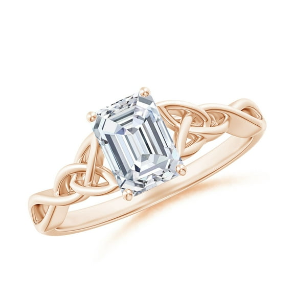 ANGARA IGI Certified Lab Grown 1.17 Ct Diamond Engagement Ring for Women in 14K Rose Gold (Size-7x5mm| Color-F-G| Clarity-VS) | April Birthstone, Anniversary, Jewelry Gift for Women | Diamond Ring
