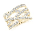 thumbnail image 1 of ANGARA IGI Certified Lab Grown 1.48 Ct Entwined Diamond Wrap Ring for Women in 14K Yellow Gold (Size-1.9mm|Color-F-G|Clarity-VS) | April Birthstone, Anniversary, Jewelry Gift for Women | Diamond Ring, 1 of 8