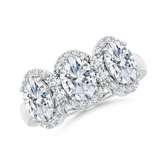 ANGARA IGI Certified Lab Grown 1.95 Ct Diamond Halo Ring in 925 Silver for Women (Size-7x5mm| Color-F-G| Clarity-VS) | April Birthstone, Anniversary Jewelry Gift for Women | Lab-Grown Diamond Ring