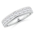 thumbnail image 1 of ANGARA IGI Certified Lab Grown 1.76 Ct Diamond Half Eternity Wedding Ring in 14K White Gold for Women (Size-3mm| Color-F-G| Clarity-VS) | Anniversary, Jewelry Gift for Women | Lab Grown Diamond Ring, 1 of 7
