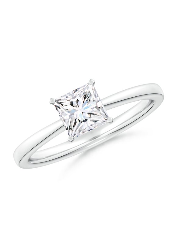IGI Certified Lab Grown 1.05 Ct Diamond Engagement Ring for Women in 14K White Gold (Size-5.5mm| Color-F-G| Clarity-VS) | April Birthstone, Anniversary, Jewelry Gift for Women | Diamond Ring