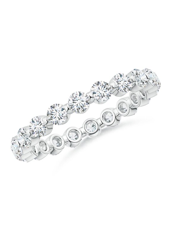 IGI Certified Lab Grown 1.16 Ct Diamond Eternity Stackable Ring for Women in 14K White Gold (Size-2.4mm| Color-F-G| Clarity-VS) | Anniversary, Jewelry Gift for Women | Lab-Grown Diamond Ring
