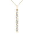thumbnail image 1 of ANGARA IGI Certified Lab Grown 2 Ct Diamond Vertical Bar Pendant for Women in 14K Yellow Gold (Size-4.1mm|Color-F-G|Clarity-VS) | April Birthstone, Anniversary Jewelry Gift for Women, 1 of 7