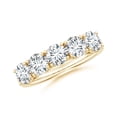 thumbnail image 1 of ANGARA IGI Certified Lab Grown 2.35 Ct Diamond 5 Stone Wedding Ring for Women in 14K Yellow Gold (Size-5mm|Color-F-G|Clarity-VS) | April Birthstone, Anniversary, Jewelry Gift for Women | Diamond Ring, 1 of 4
