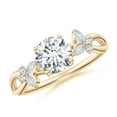 thumbnail image 1 of ANGARA IGI Certified Lab Grown 1 Ct Diamond Butterfly Engagement Ring for Women in 14K Yellow Gold (Size-6.4mm| Color-F-G| Clarity-VS) | Anniversary, Jewelry Gift for Women | Lab-Grown Diamond Ring, 1 of 8