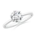 thumbnail image 1 of ANGARA IGI Certified Lab Grown 1 Ct Diamond Engagement Ring for Women in 14K White Gold (Size-6.4mm| Color-F-G| Clarity-VS) | April Birthstone, Anniversary, Jewelry Gift for Women | Diamond Ring, 1 of 4