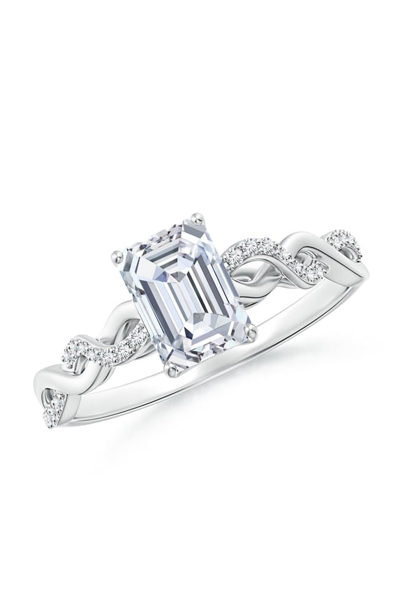 IGI Certified Lab Grown 1.17 Ct Diamond Infinity Twist Ring for Women in 14K White Gold (Size-7x5mm|Color-F-G|Clarity-VS) | April Birthstone, Anniversary, Jewelry Gift for Women | Diamond Ring