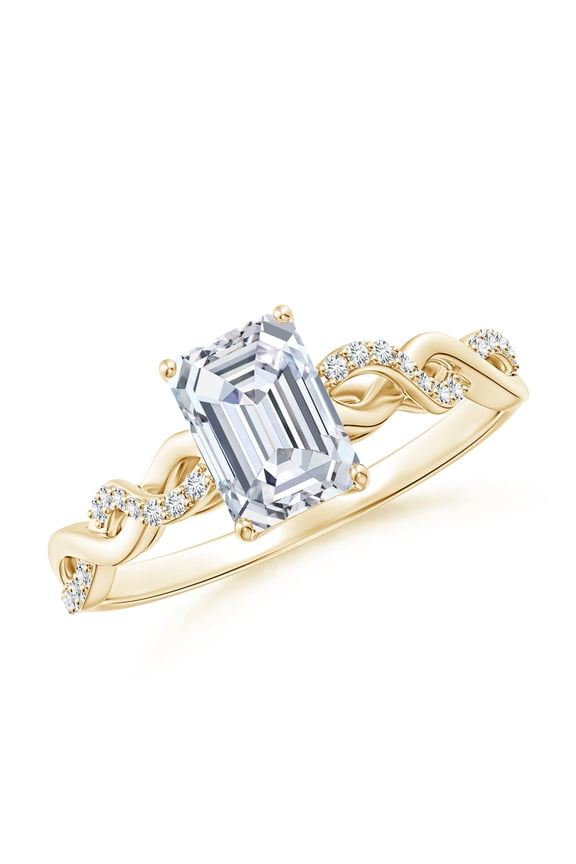 IGI Certified Lab Grown 1.17 Ct Diamond Infinity Ring for Women in 14K Yellow Gold (Size-7x5mm|Color-F-G|Clarity-VS) | April Birthstone, Anniversary, Jewelry Gift for Women | Diamond Ring