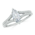 thumbnail image 1 of ANGARA IGI Certified Lab Grown 1 Ct Diamond Engagement Ring for Women in 14K White Gold (Size-10x5mm| Color-F-G| Clarity-VS) | April Birthstone, Anniversary, Jewelry Gift for Women | Diamond Ring, 1 of 4