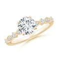 thumbnail image 1 of ANGARA IGI Certified Lab Grown 1 Ct Diamond Engagement Ring for Women in 14K Yellow Gold (Size-6.4mm| Color-F-G| Clarity-VS) | April Birthstone, Anniversary, Jewelry Gift for Women | Diamond Ring, 1 of 8