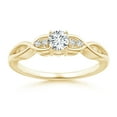 thumbnail image 1 of ANGARA Infinity Twist Lab Grown Diamond Promise Ring for Women in 14K Yellow Gold (Size-4.1mm| Color-F-G| Clarity-VS) | April Birthstone, Anniversary, Jewelry Gift for Women | Lab-Grown Diamond Ring, 1 of 6