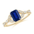 thumbnail image 1 of ANGARA Lab Grown 1.05 Ct Blue Sapphire Engagement Ring for Women in 14K Yellow Gold (Size-7x5mm) | September Birthstone, Anniversary, Jewelry Gift for Women | Lab-Grown Blue Sapphire Ring, 1 of 8