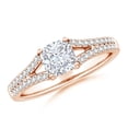 thumbnail image 1 of ANGARA Lab Grown 1 Ct Diamond Engagement Ring for Women in 14K Rose Gold (Size-5.5mm| Color-F-G| Clarity-VS) | April Birthstone, Anniversary, Jewelry Gift for Women | Lab-Grown Diamond Ring, 1 of 7