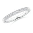 thumbnail image 1 of ANGARA Lab Grown Aeon Diamond Half Eternity Wedding Ring for Women in 14K White Gold (Size-1.2mm| Color-F-G| Clarity-VS) | Anniversary, Jewelry Gift for Women | Lab-Grown Diamond Ring, 1 of 7