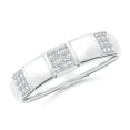 thumbnail image 1 of ANGARA Lab Grown Alternating Diamond Stackable Band for Women in 925 Sterling Silver (Size-1mm| Color-F-G| Clarity-VS) | April Birthstone, Anniversary, Jewelry Gift for Women | Lab-Grown Diamond Ring, 1 of 4